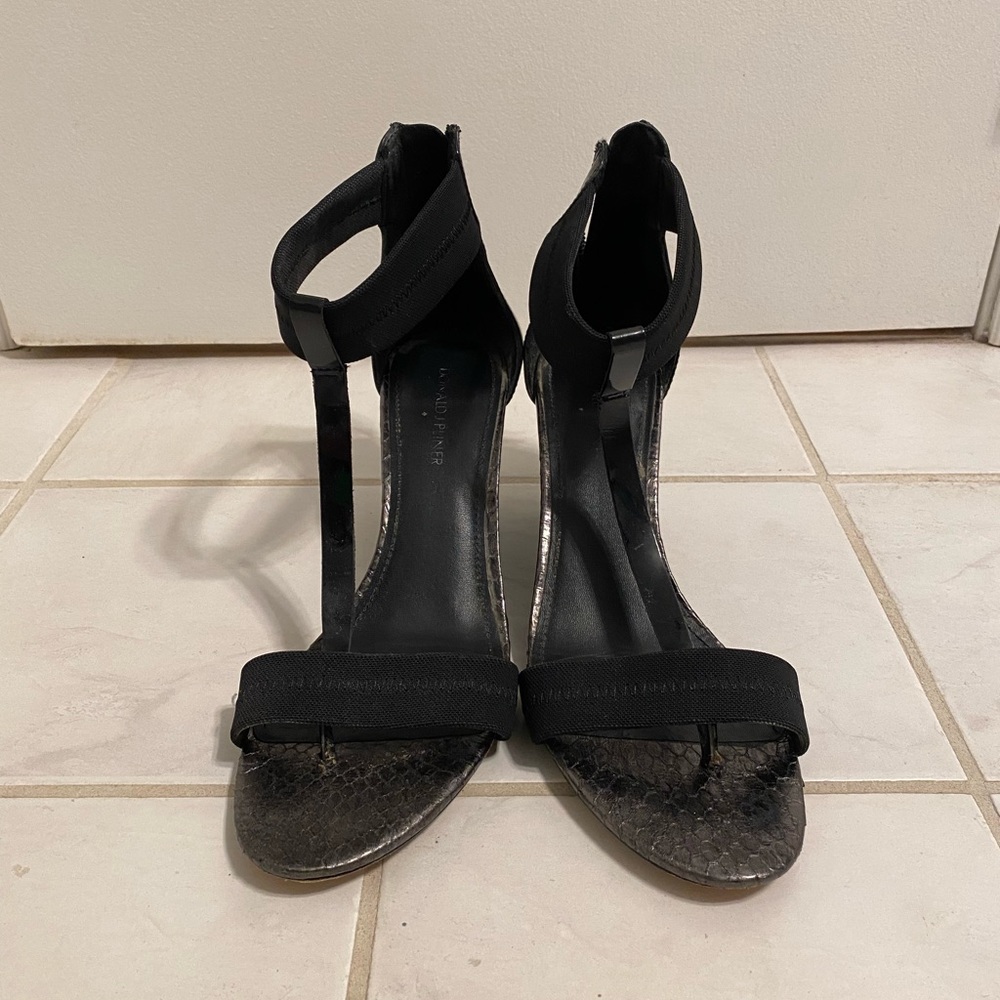 Donald J. Pliner Black Strappy Heels